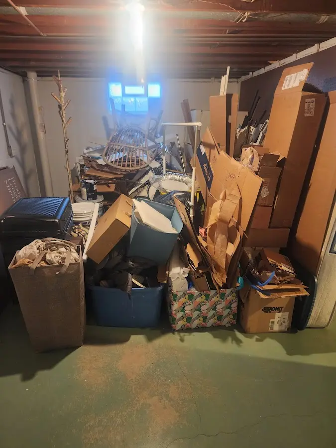 Roll-off dumpster container at job site for 8 Yard Dumpster Rental in Dumbarton